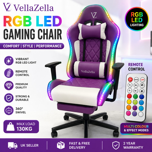 Rgb led gaming chair with - gaming,
